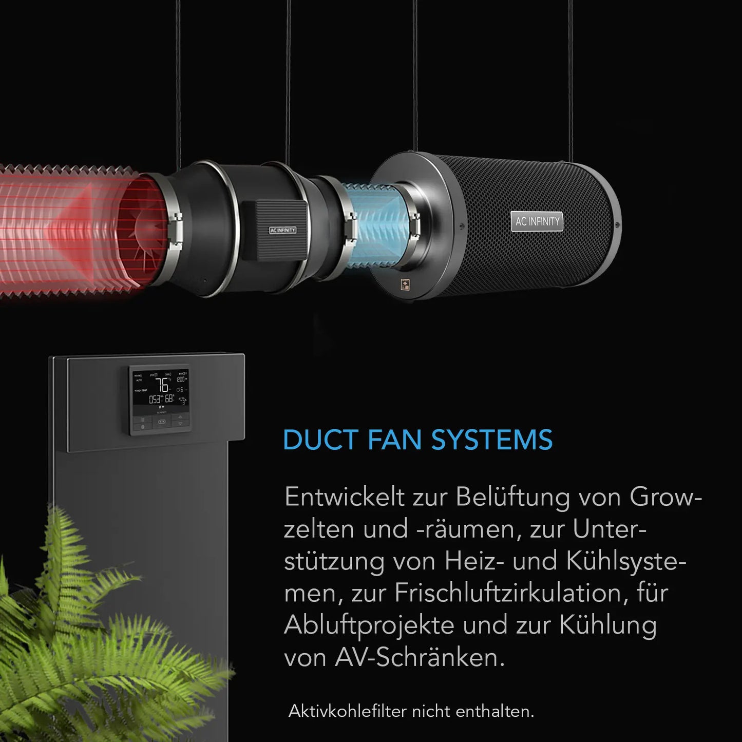 AC Infinity CLOUDLINE PRO T6, Inline-Rohrventilator, 150 mm, Smart Controller - Woodpecker's Farm