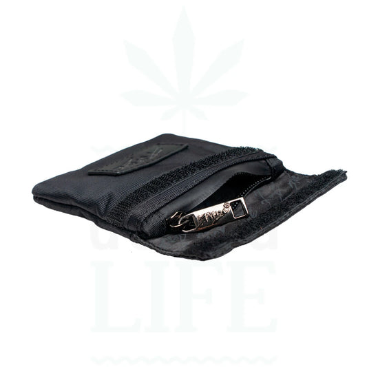 Purize geruchsdichte Aktivkohletasche XS, kompakte schwarze Tasche mit luftdichten Materialien und wasserdichtem Reißverschluss, ideal für geruchsfreie und diskrete Aufbewahrung kleiner Gegenstände.