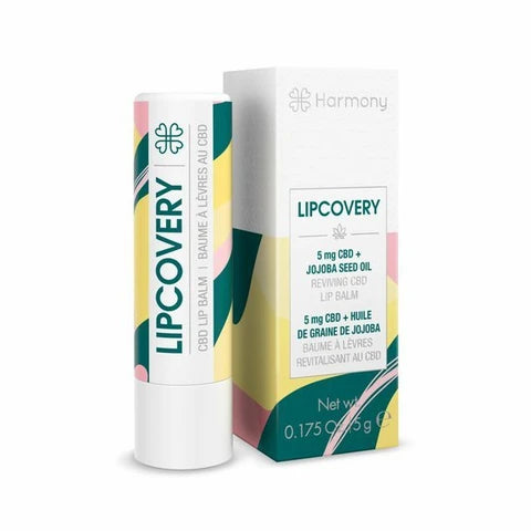 Lipcovery CBD Lippenbalsam, 5mg CBD, mit Jojobaöl, Bienenwachs, Vitamin C und E, hydratisiert und schützt trockene Lippen, 99% natürliche Inhaltsstoffe.