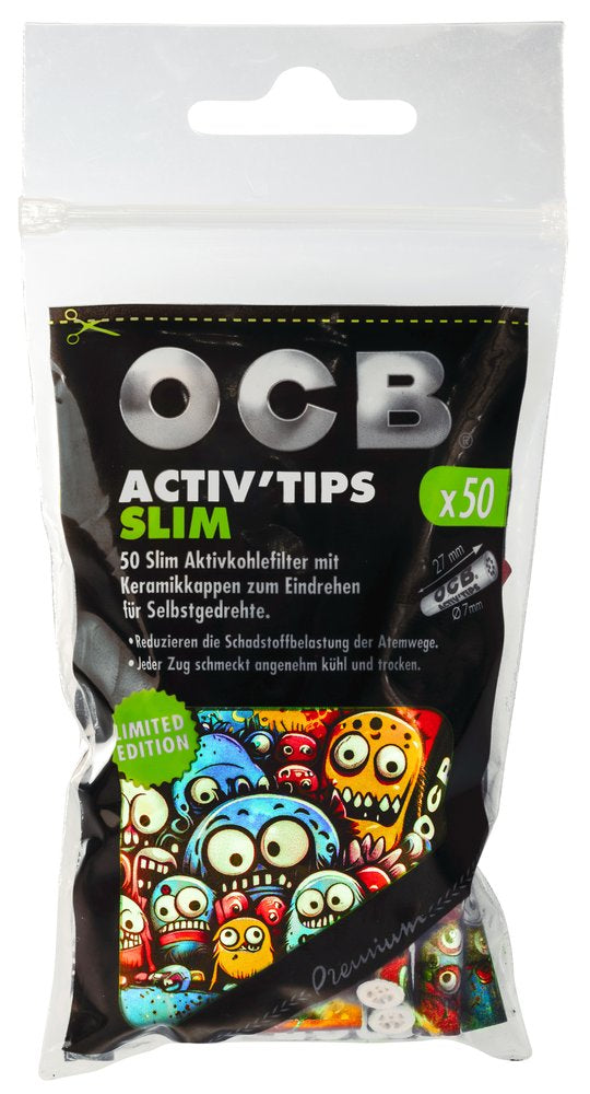 OCB Activ Slim Tips 7mm Monster