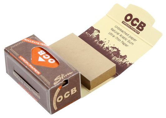 OCB Unbleached Virgin Rolls + Tips