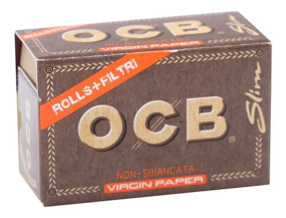 OCB Unbleached Virgin Rolls + Tips